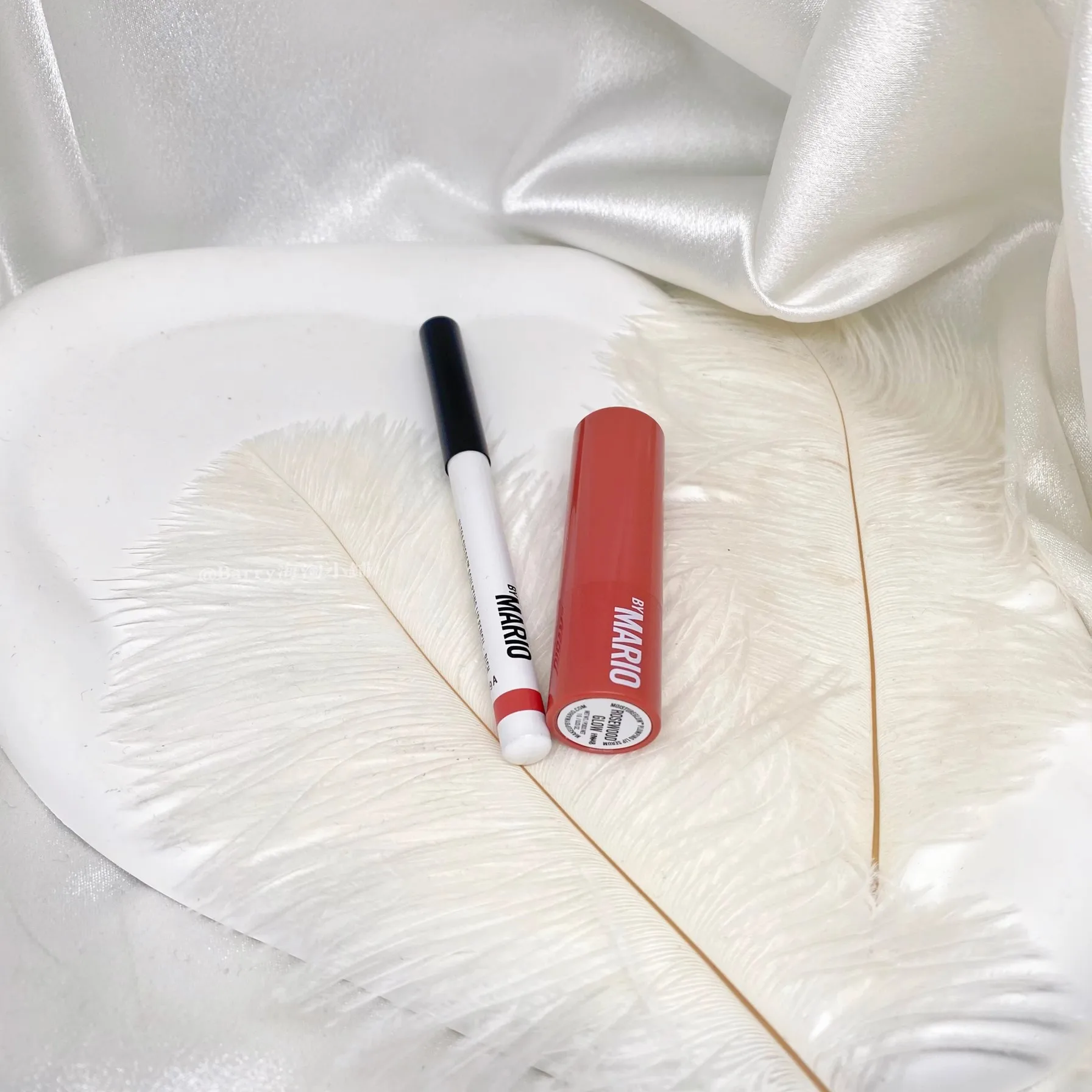 2 in 1 Highlight Blush F4 Brush 0.9g Rich Mauve Ultra Sculpting Lipliner Pencil and 1g Rosewood Glow Lip Serum Balm Makeup Set