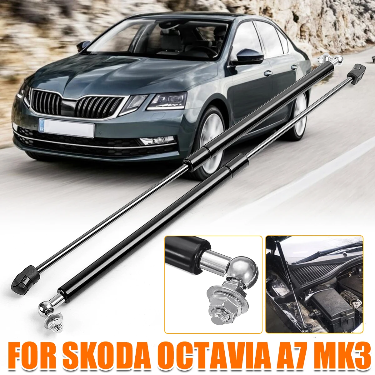 For 2012-2020 Skoda Octavia A7 MK3 For A5 MK2 2004-2013 Car-Styling Refit Bonnet Hood Gas Shock Lift Strut Bars Support Rod