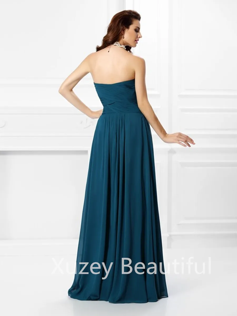 2022 Sheath Chiffon Mother Bride Dresses For Wedding Evening Dresses Luxury Sweetheart Pleats Ruffles Sleeveless Bridesmaid Robe