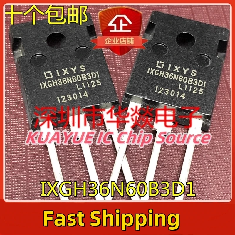 10PCS-30PCS/ IXGH36N60B3D1   TO-247 600V 36A  Brand New In Stock, Can Be Purchased Directly From Shenzhen Huayi Electronic