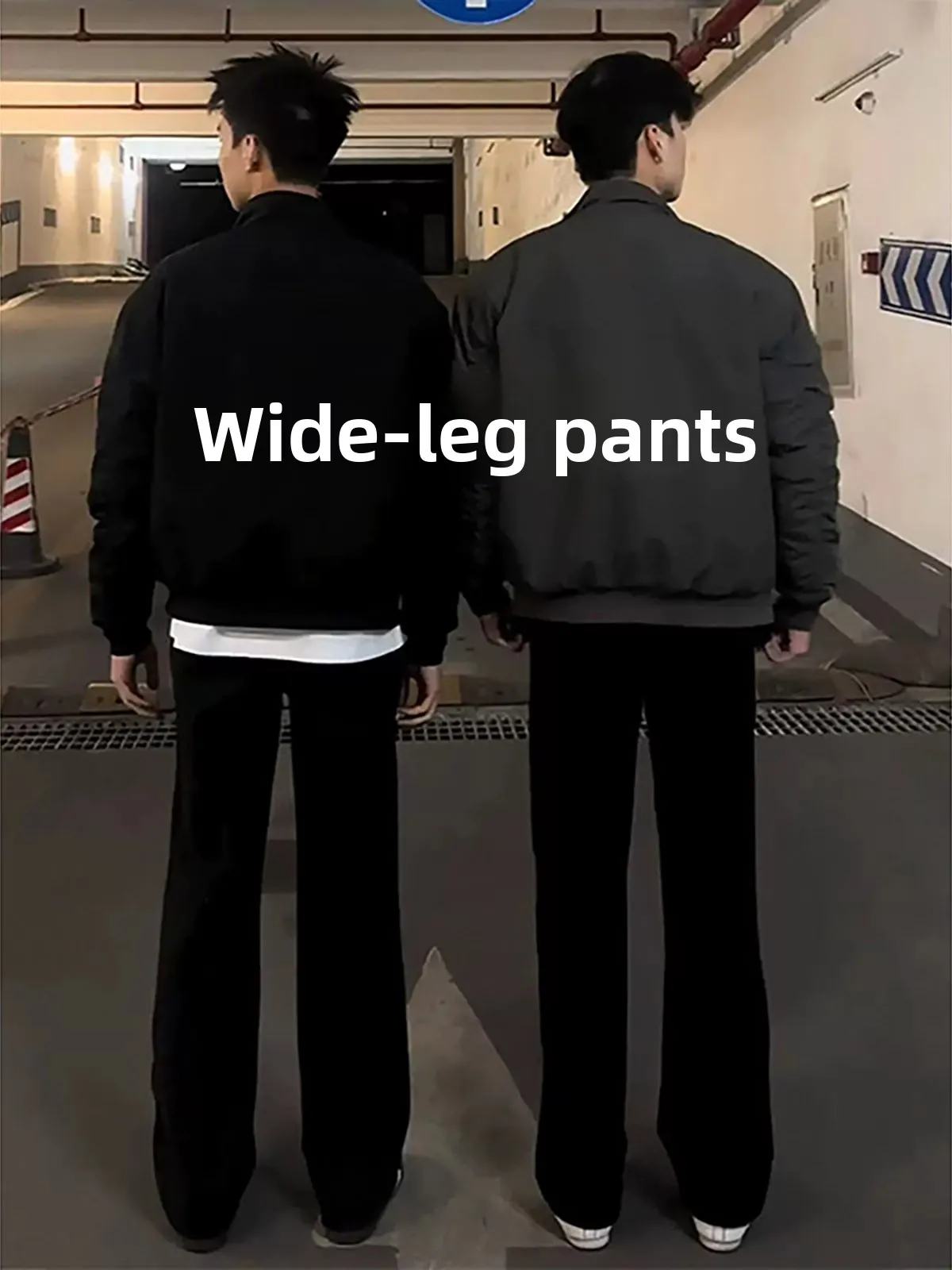 Black Anti-Wrinkle Drapey Straight Leg Pants Men's CleanFit Mid-Waist  Height Slimming Long Trousers Casual Luxury Style