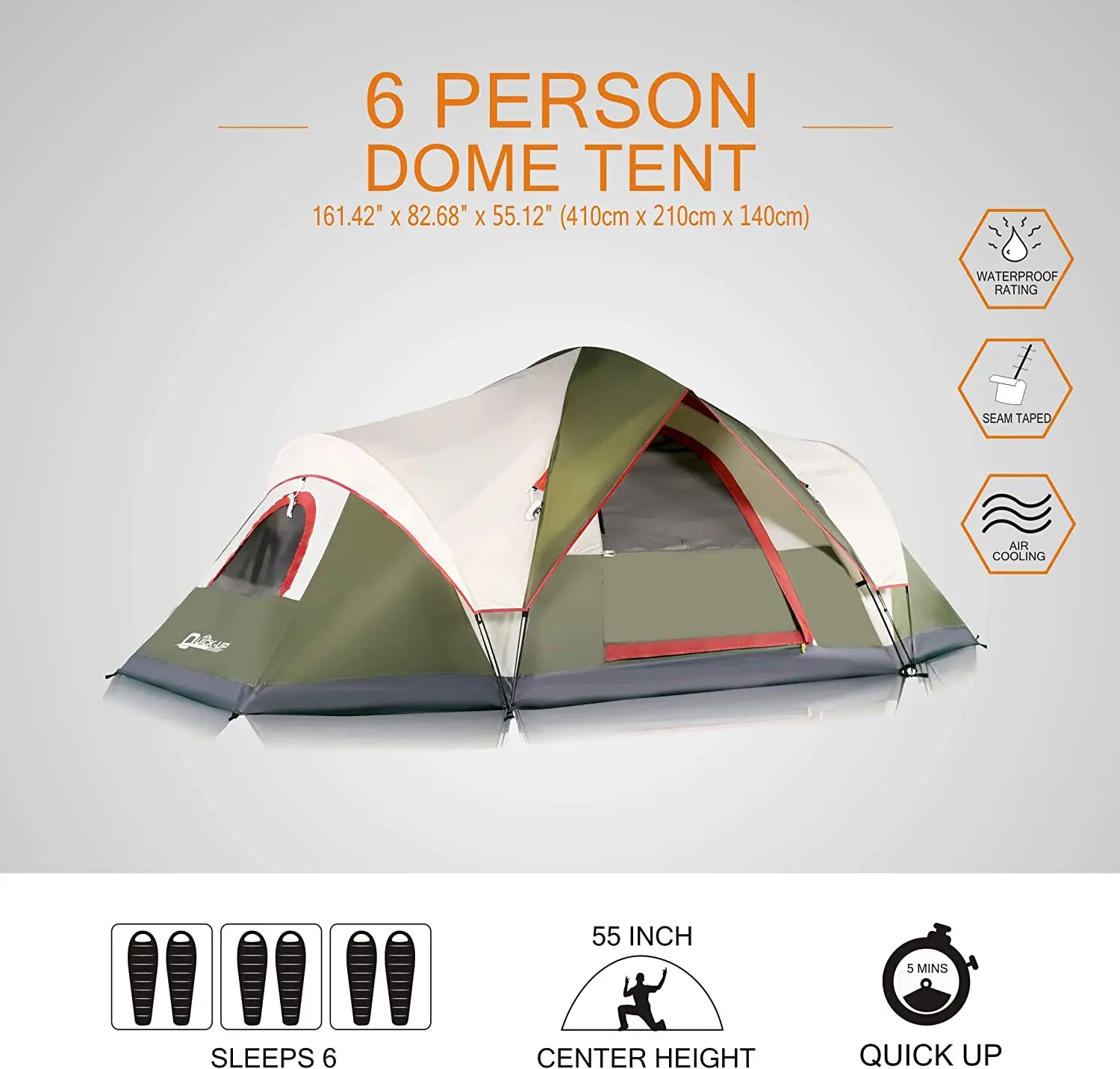 Factory direct sales outdoor tent multi person family team travilling hiking tent