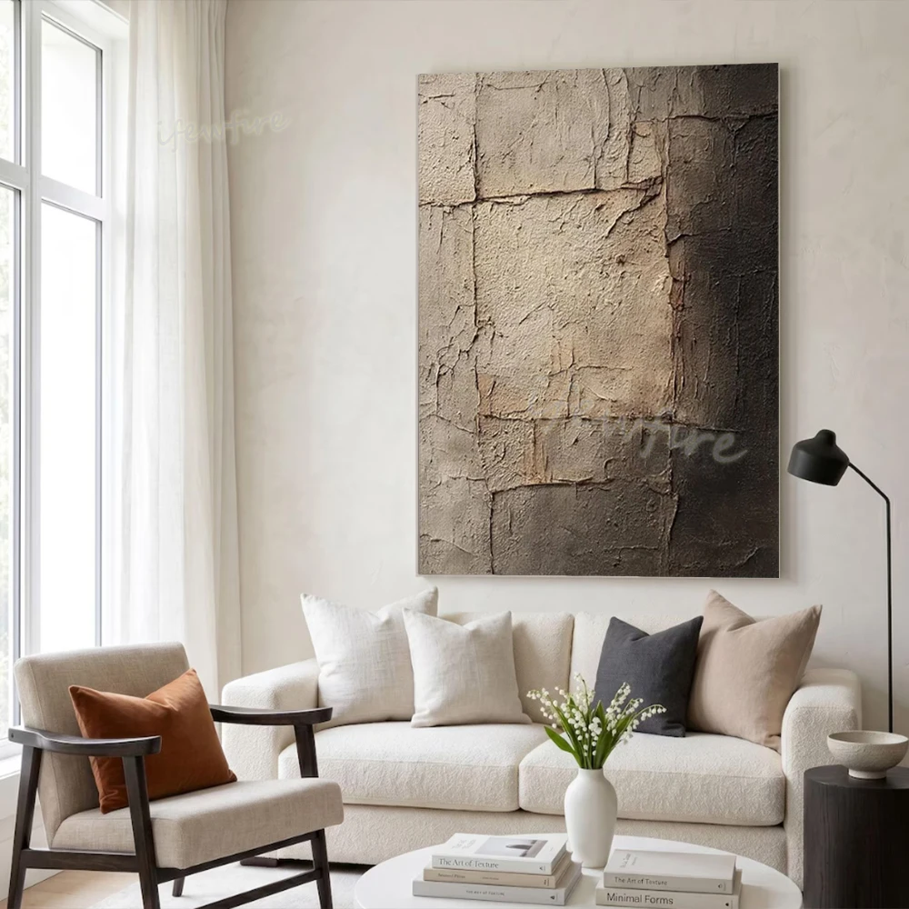 Top Abstract Oil Painting On Canvas 100% Handmade Grey White Gradient Wall Art Picture For Living Room Home Decor Image Artwork