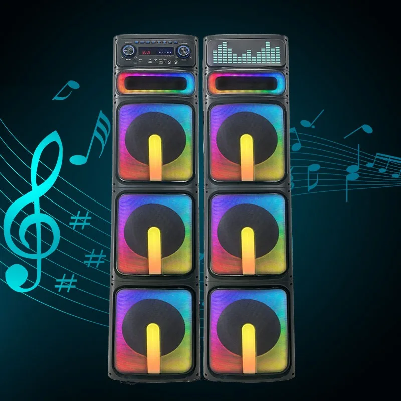 

10 * 6 inch wooden active speaker with class D power amplifier 1000w active module outdoor party speaker