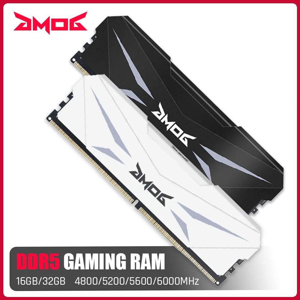 

GMOG DDR5 Gaming RAM 16GB 32GB 4800MHz 5200MHz 5600Mhz 6000MHz XMP & EXPO Overclocking DDR5 Dimm with Heatsink Lifetime Warranty