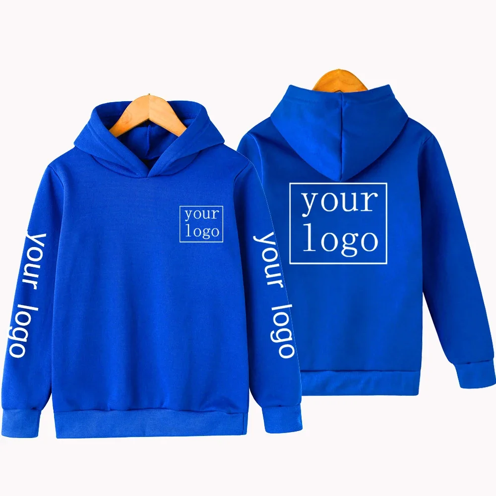 Custom Boy Girl Hoodies Casual Long Sleeve Children Hoodie DIY Text Logo Image Clothes Front/Back Print Fashion Sweatshirts Tops