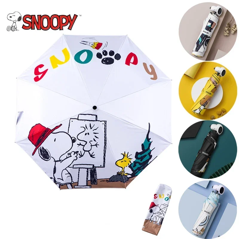 Official Authentic Snoopy Umbrella Cartoon Cartoon Anime Sun Sunshade Sun Protection UV Student Distinguished Umbrella Cute Gift