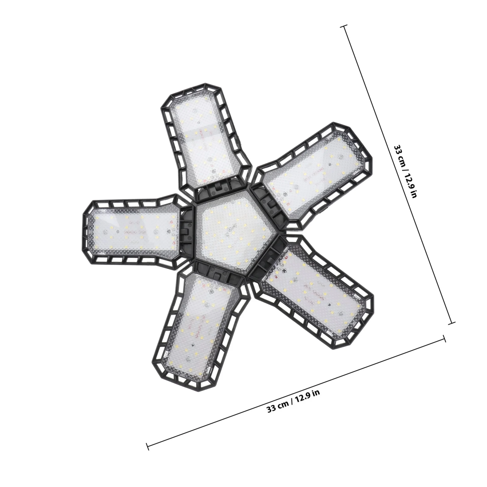 Plafoniera per magazzino Plafoniera per garage Pieghevole a 5 pannelli a LED Illuminazione flessibile per illuminazione industriale di magazzino