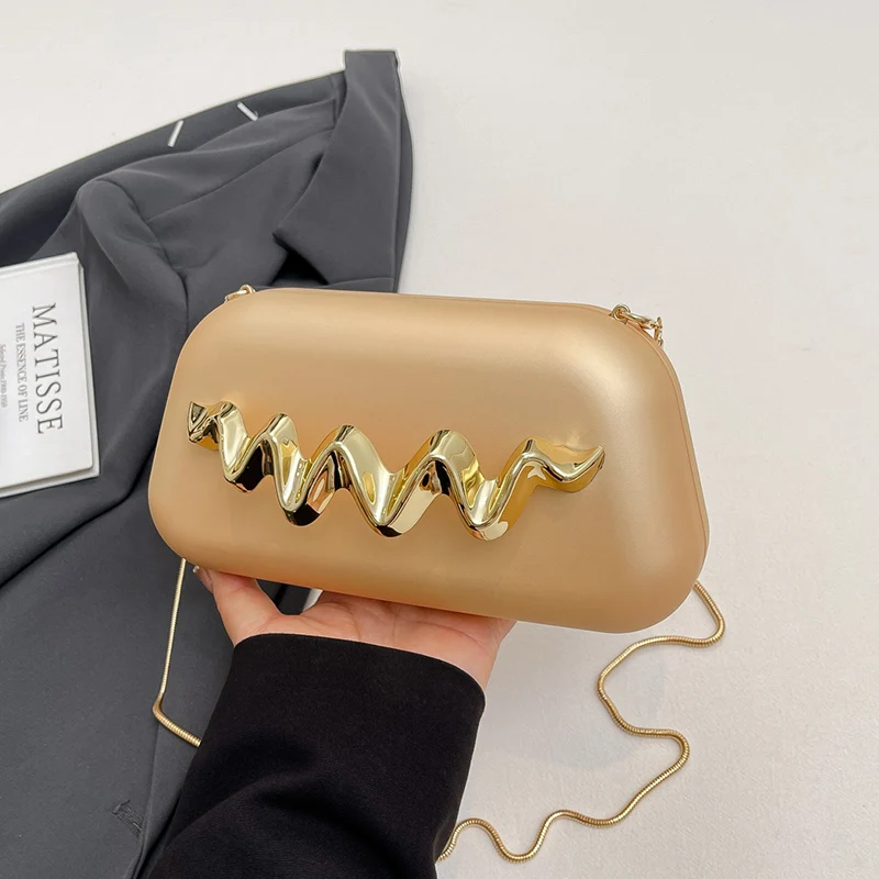

Fashion Elegant Metal Closure Box Shaped Crossbody Bags Women Evening Bags Wedding Mini Lady Wallet Party Cute Purse Clutch Bag