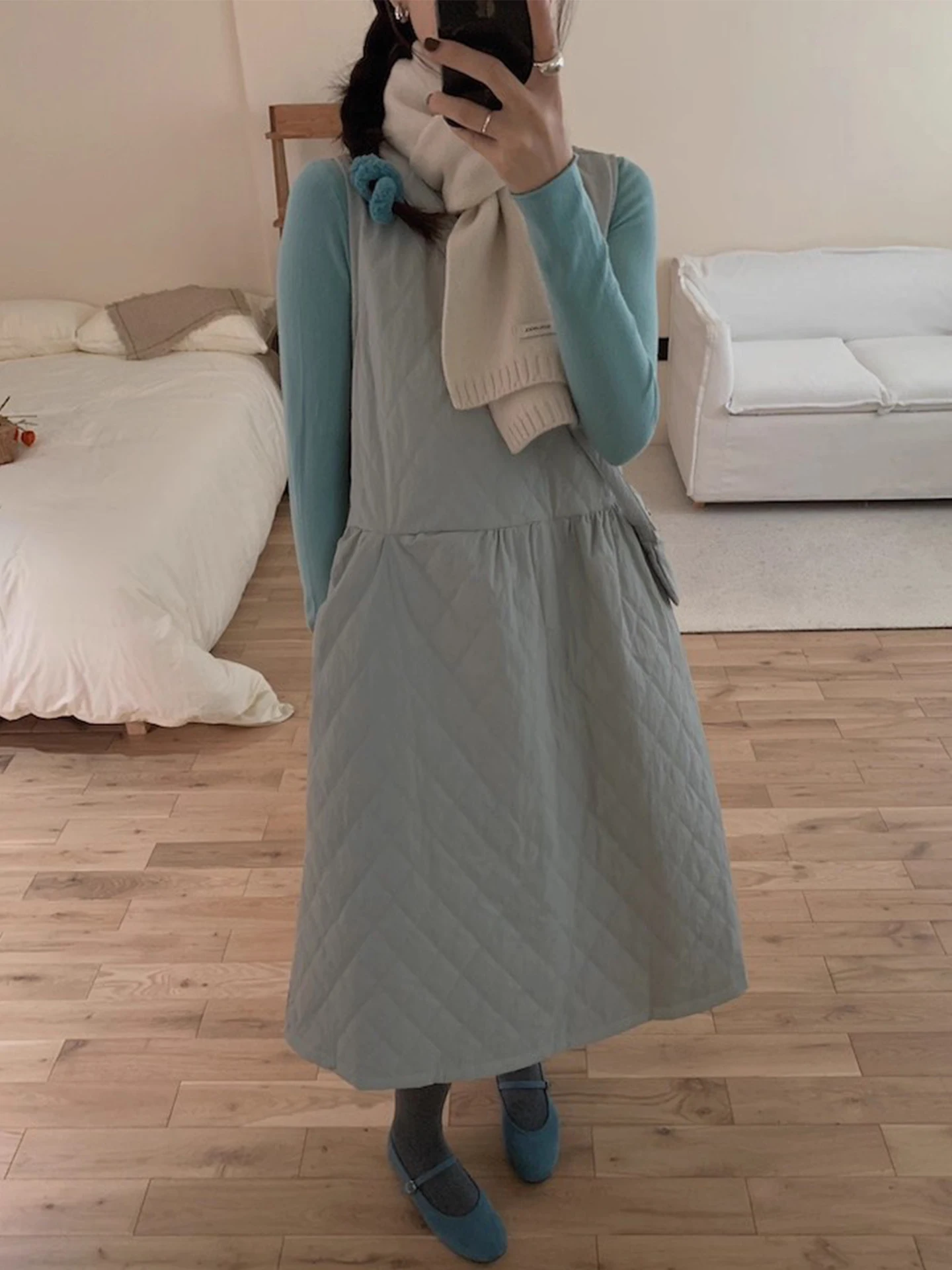 Cintura alta diamante padrão algodão colete dr feminino faion design inverno novo sle emagrecimento longo dr camadas saia