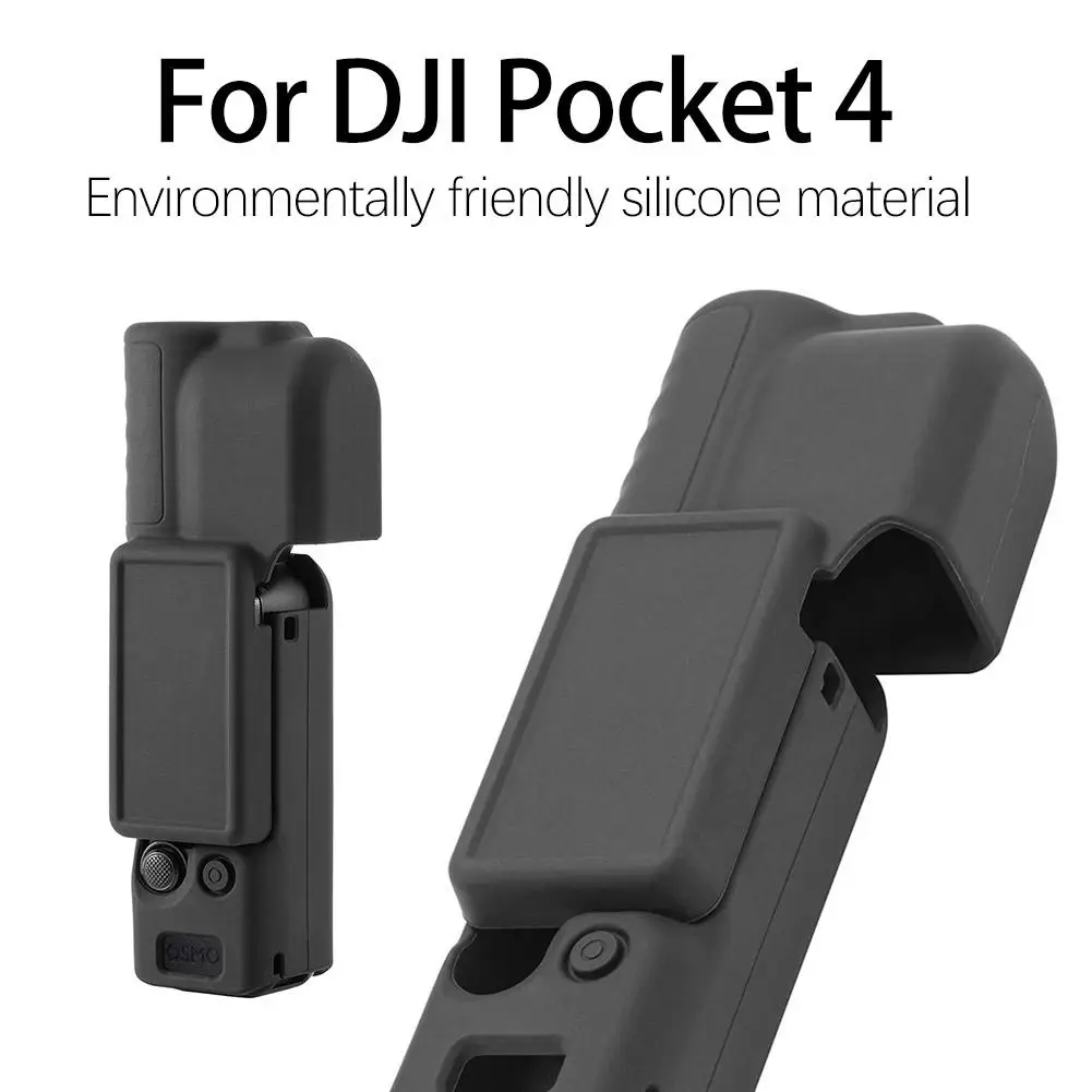 Split Design Silicone Case for DJI Osmo Pocket 4,Protective CoverHeat Dissipation Cutouts,Soft Silicone Protector  Camera Access