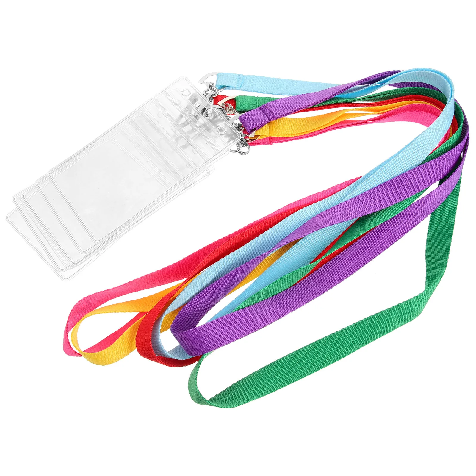 

6pcs Waterproof Id Card Holder Clear Cards Covers For Name Badge Lanyard Id Badge Sleeve Transparent Card Protectors Storage