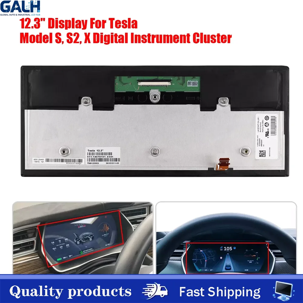 LA123WF1-SL01 Original 12.3 Inch LA123WF1(SL)(01) LCD Display Screen For Tesla Model S X S2 2012-2021 Car Instrument Parts LCD
