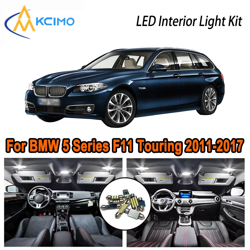 

Для BMW 5 серии F11 Touring 2011-2017 2012 2013 2014 2015 Светодиодный внутренний купол Карта багажника Комплект автомобильных светодиодных ламп Canbus без ошибок