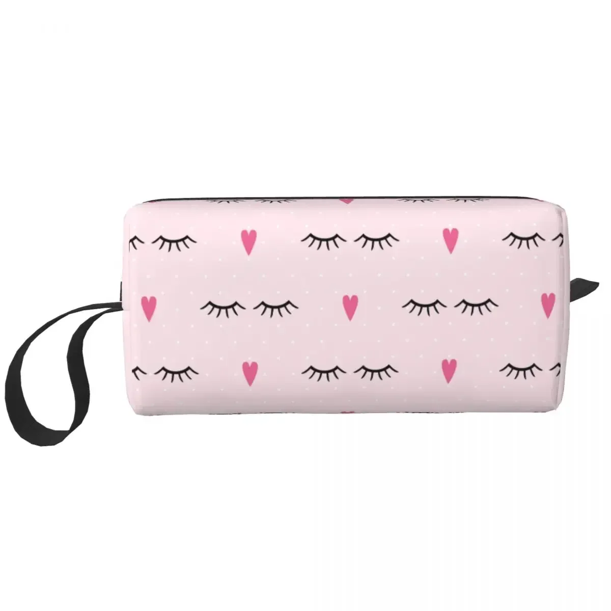 

Cute Closed Eyes Plush Makeup Bags Cartoon Beauty Eyelash Large Capacity Cosmetic Bag Fashion Waterproof Pouch for Purse Storage