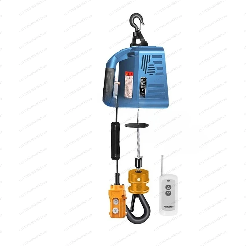 

Miniature electric hoist 220V portable crane household small lifting air conditioner hoist wireless remote control building
