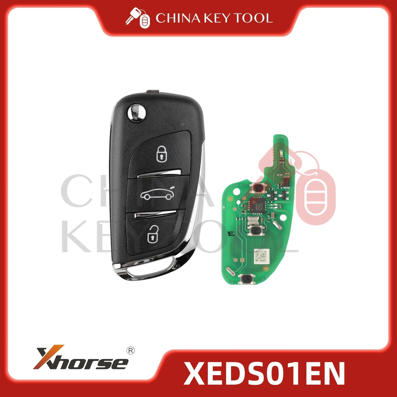

Xhorse VVDI Super Remote Key DS Style 3 кнопки XEDS01EN