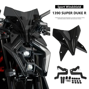 Neue Motorrad Zubehör Windschutzscheibe Windschutz Front Windabweiser Schutz Für 1390 Super Duke R 1390 SUPER DUKE R 2024 2025