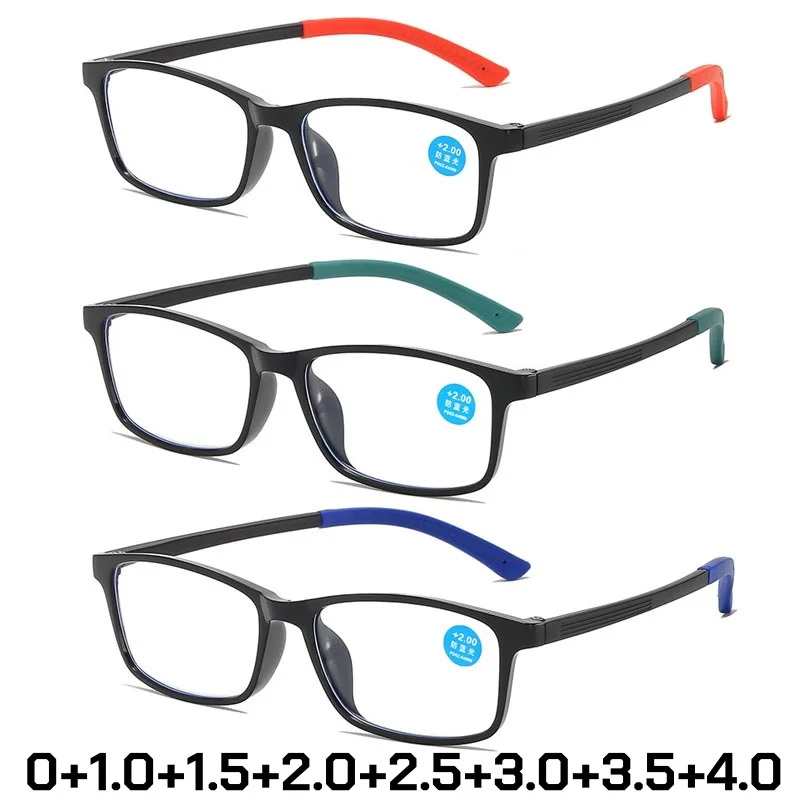 

Ultra Light TR90 Reading Glasses Unisex HD Anti Blue Light Presbyopia Eyeglasses Classic Square Frame Eyewear Diopter 0 To +4.0