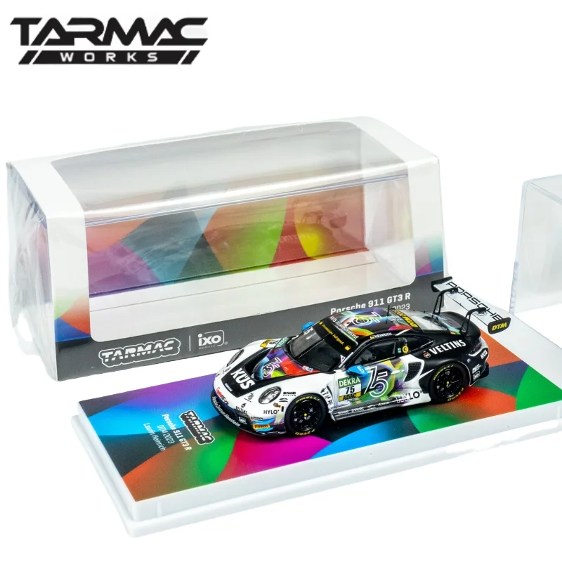 

In stock 1:64 911 GT3 R DTM 2023 die-cast alloy car model, Boys' holiday gift toy, adult decorative collectible ornament.