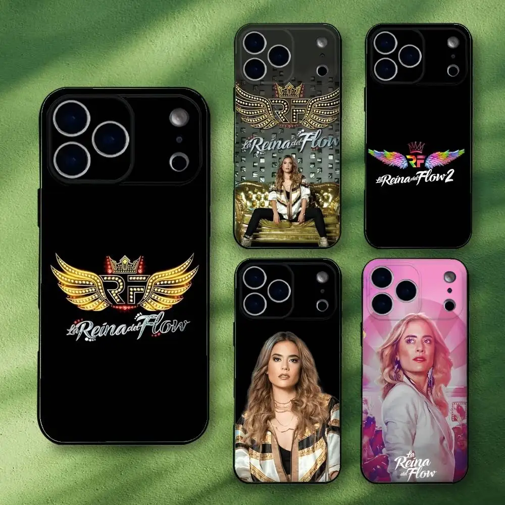 

The Queen of Flow La Reina Del Flow Phone Case For iPhone 17,16,15,14,13,12,Pro,Max,Plus,E,SE4,Air,Mini Black Soft Funda