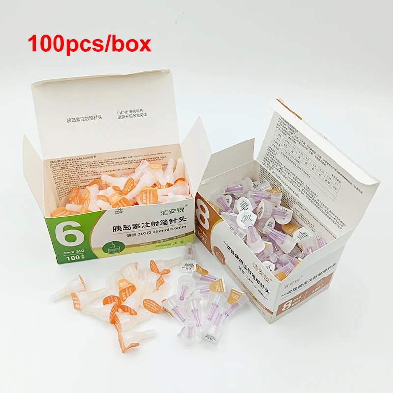 100PCS/Box Disposable Cartridge Pen Needles 32G 4mm 31G 6mm Multi-Purpose Micro Injection Tips for Fluid Device Body Care Tools view 3