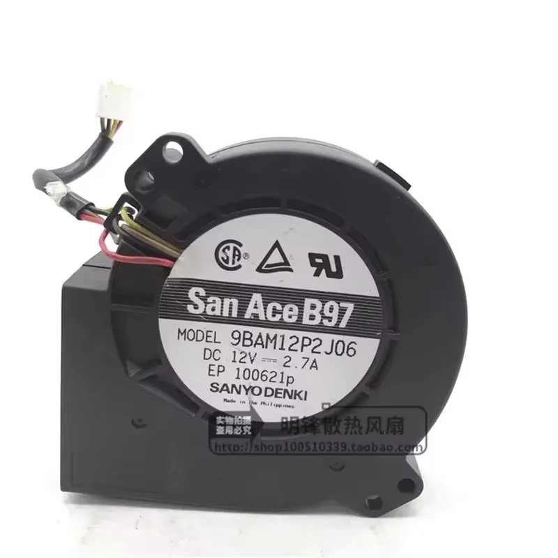 

Вентилятор-воздуходувка 9BAM12P2J06 12V 2.7A 9733 9.7CM для серверов, с решеткой для отвода воздуха, мощный