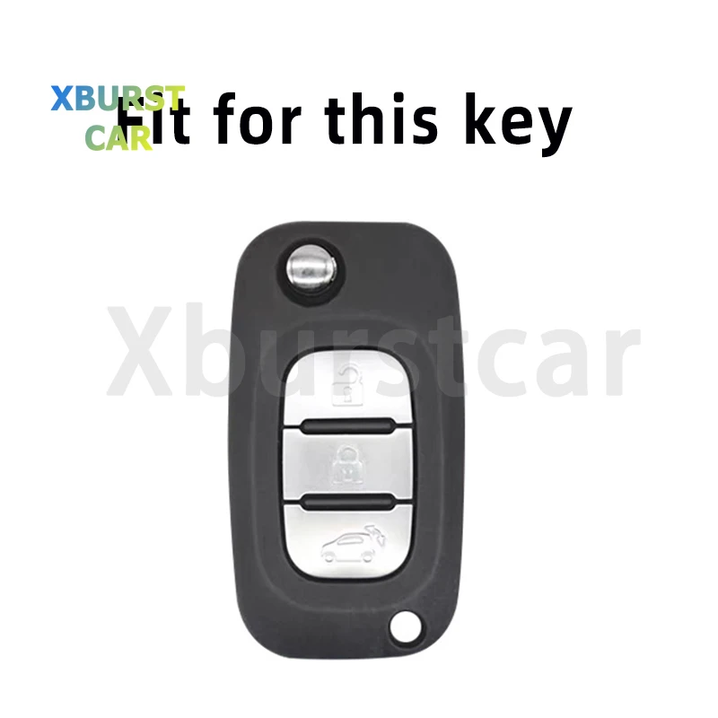 For LADA Vesta Granta XRay Kalina Priora Sedan Sport for Mercedes for Renault Fluence Clio Megane 3Buttons TPU Key Case Cover