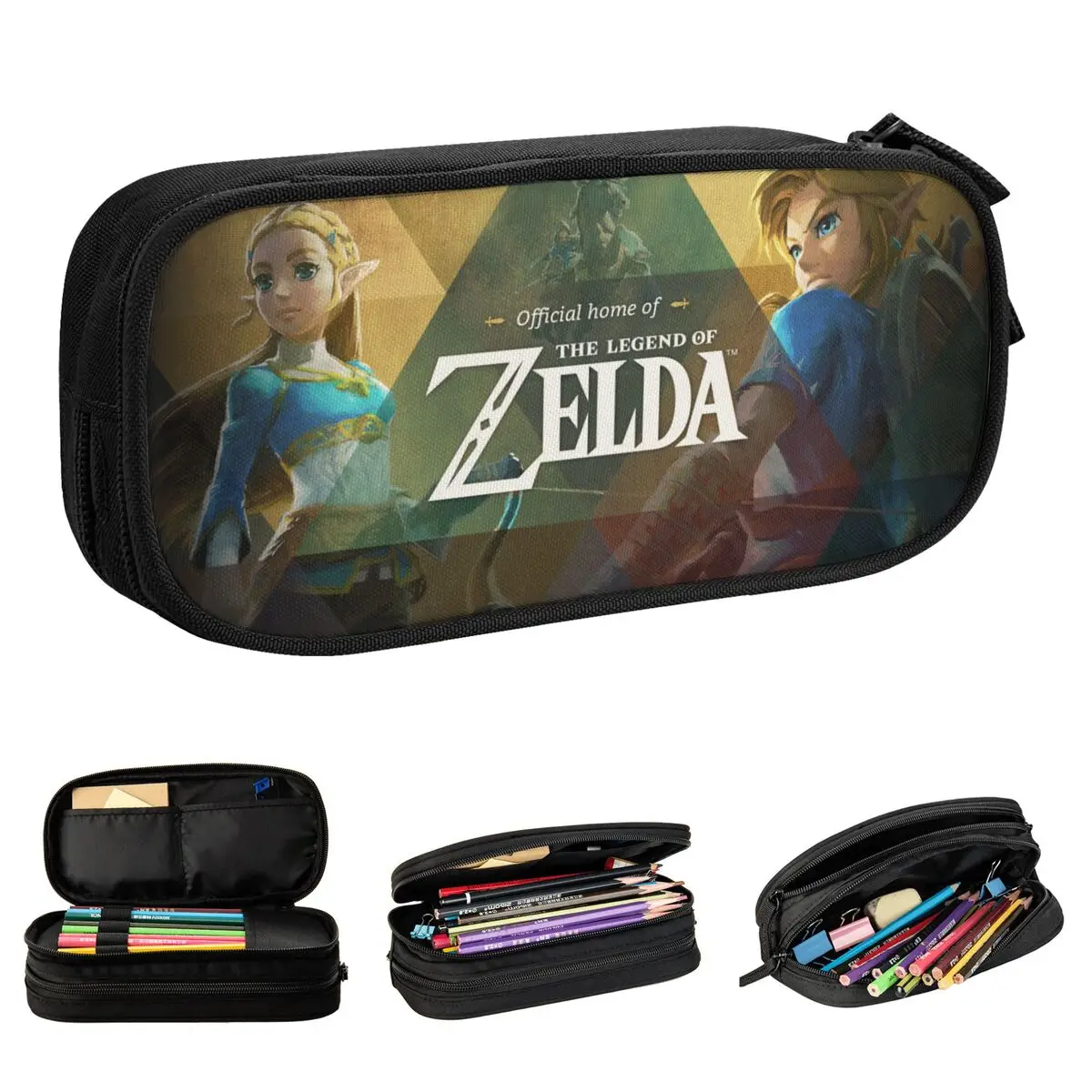 Zeldas The Legend Japanese Games Pencil Cases Fashion Pen Pencil Bags Student Large Storage School Supplies Zipper Pencil Box