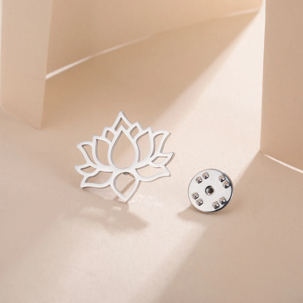 Dawapara Mandala Lotus Blume Frauen Brosche Anstecknadel Buddhismus Spiritueller Schmuck Mode Edelstahl Zubehör – Detail 19