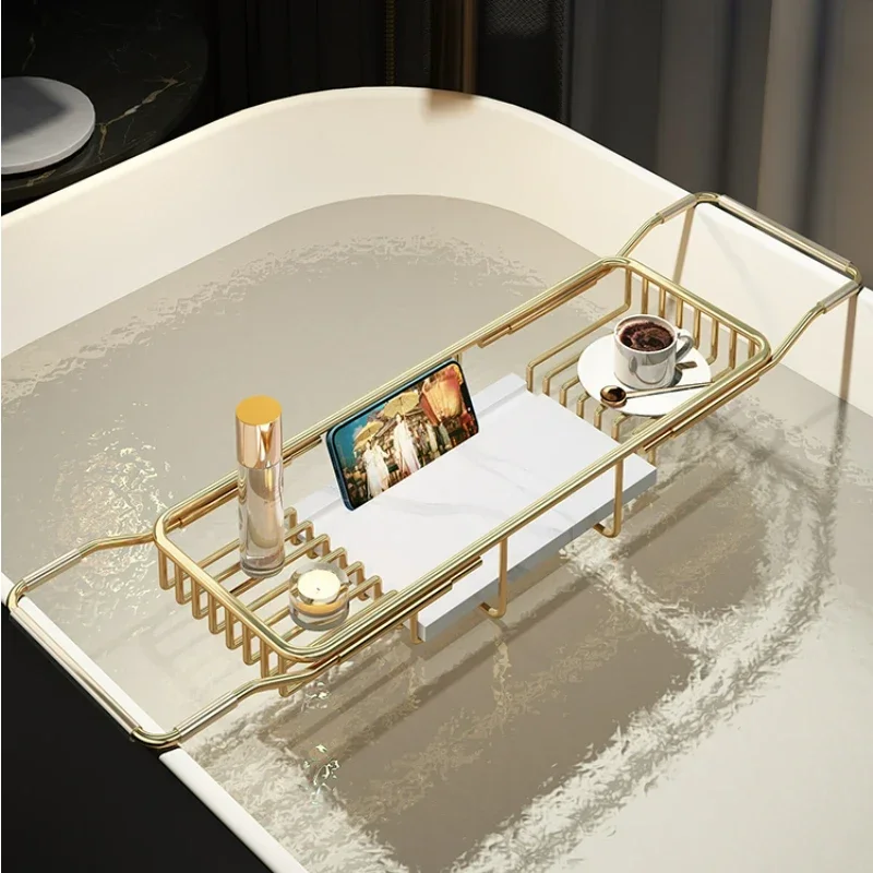 Luxury Bathroom Accessory Retractable Stainless Steel Support Frame High-End Bath Phone Rack for Mobile Phones