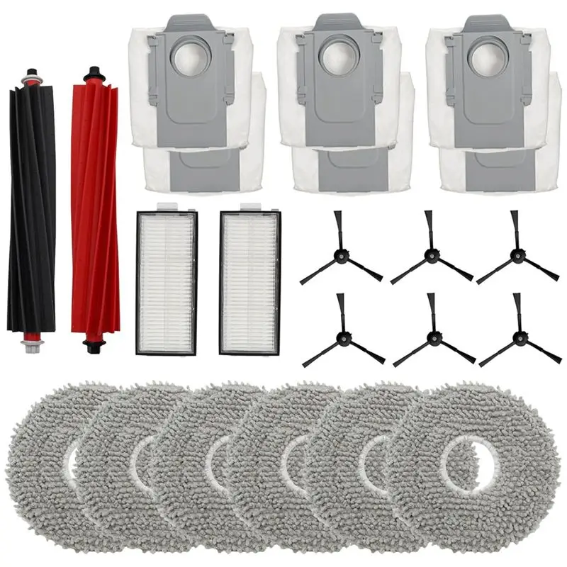 

Y42A-For Roborock Qrevo Master Robot Vacuum Cleaner Main Side Brush Hepa Filter Mop Cloth Dust Bags Replacement Parts