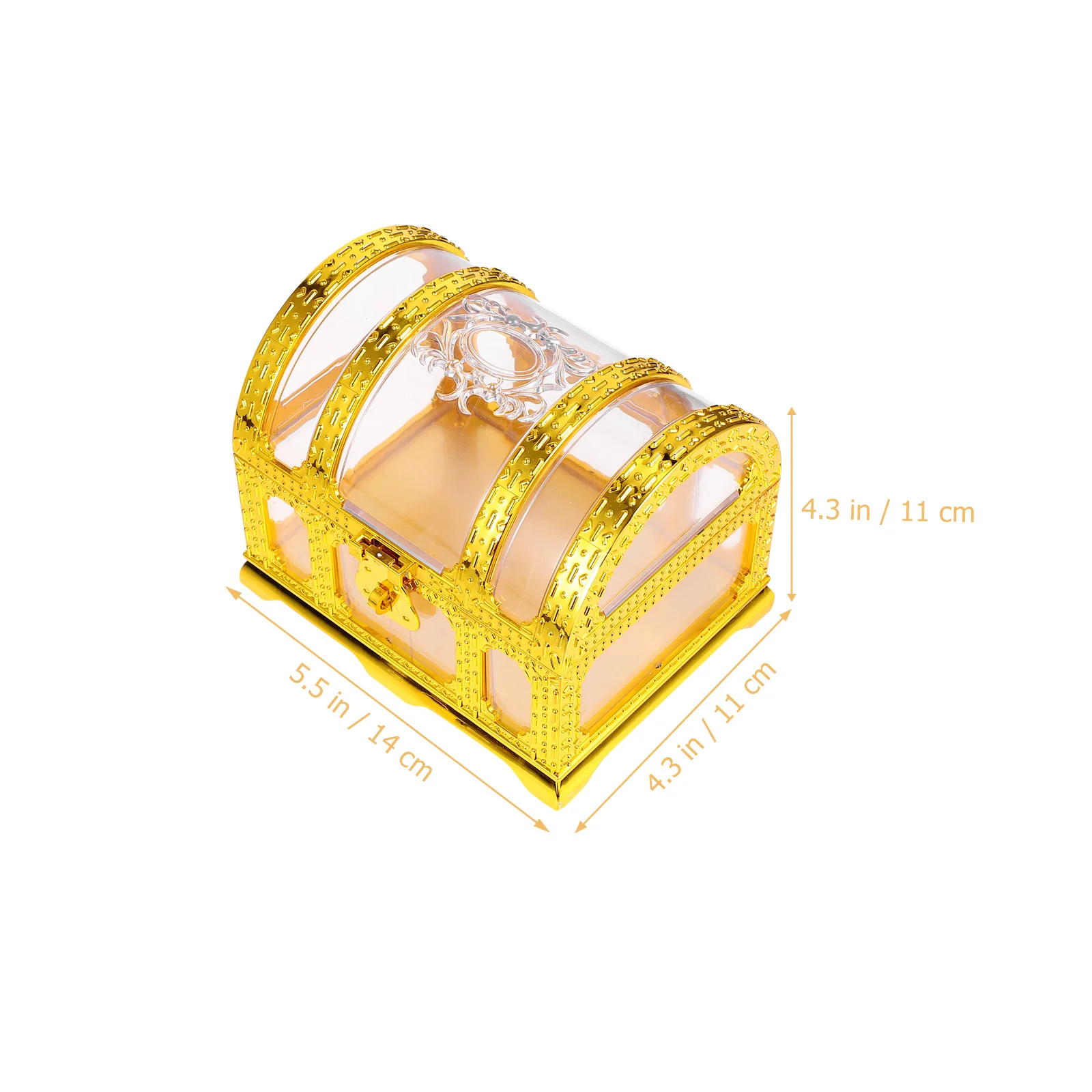 

Plastic Large Treasure Chest for Kids Storage Box Candy Holder Desktop Ornament Party Favor Gift Storage Box