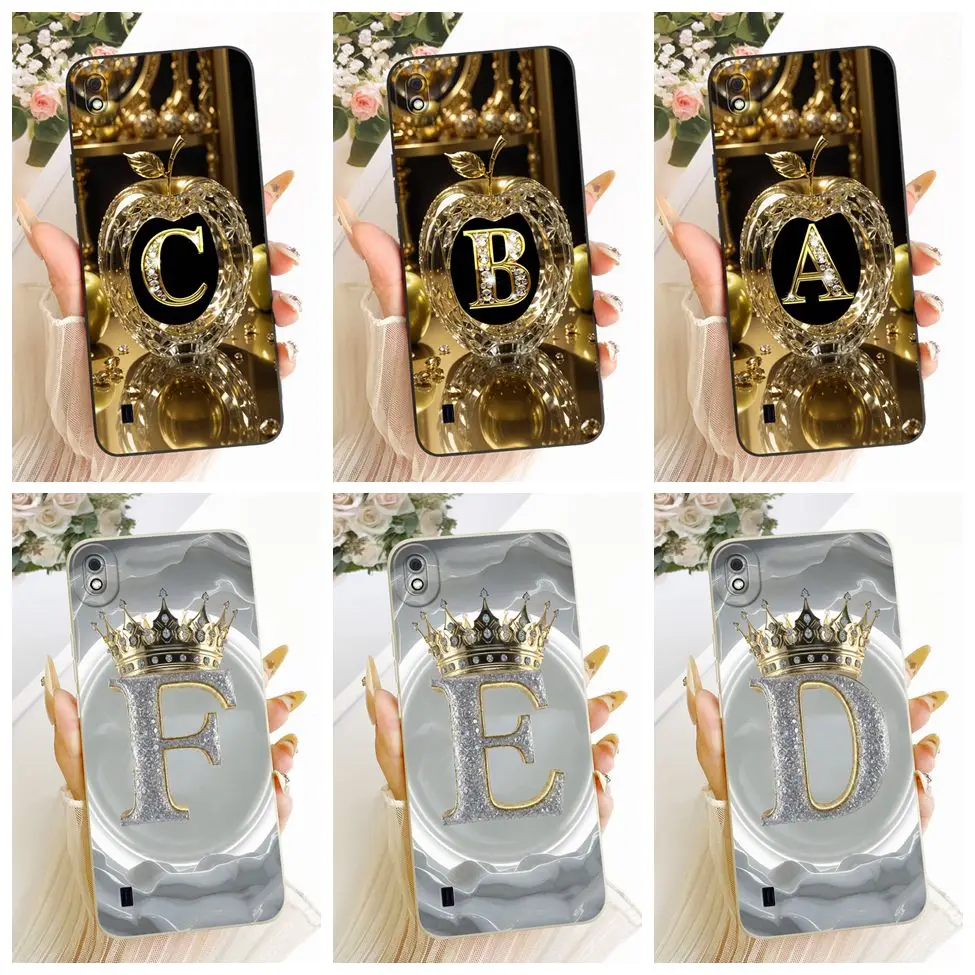 For Samsung A10 Case Luxury Letters Fashion Crown 2D Painted Casing For Samsung Galaxy A10 Cover SM-A105M SM-A105F SM-A105G