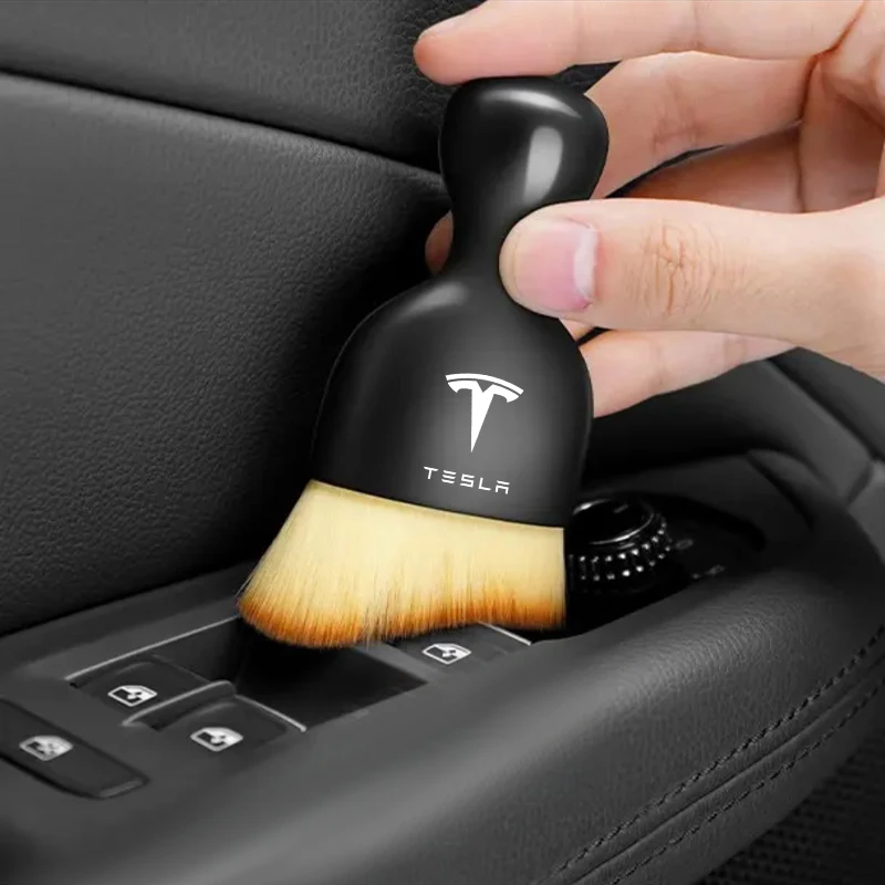 Car Interior Cleaning Tool Air Conditioner Air Outlet Cleaning Soft Brush For Tesla Model 3 Model Model X Y Roadster Performance