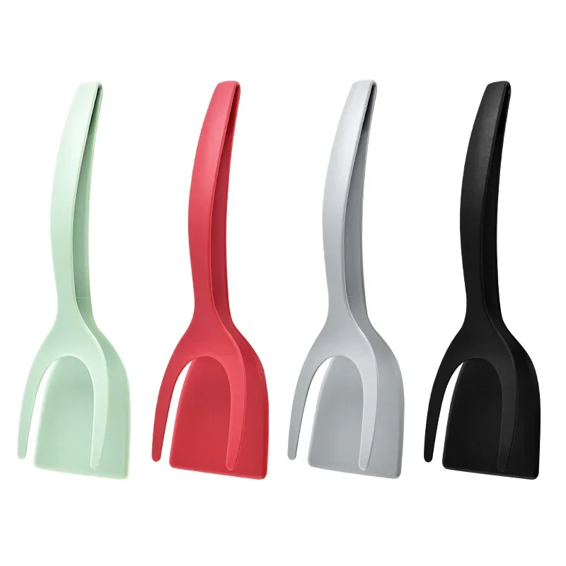 Shovel Clip Silicone Grip Flip Tongs Egg Steak Spatula Tongs Clamp Pancake Fried Turners Cooking Tool Kitchen Accessories