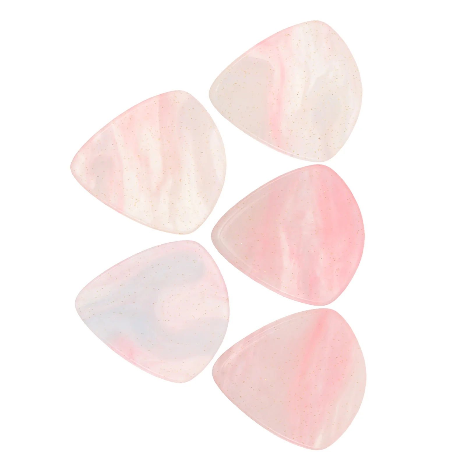 

5Pcs Guitar Picks Heart-Shaped Resin Smooth Fast Playing Electric Bass Ukulele Practice Performance Unique Stylish Guitar