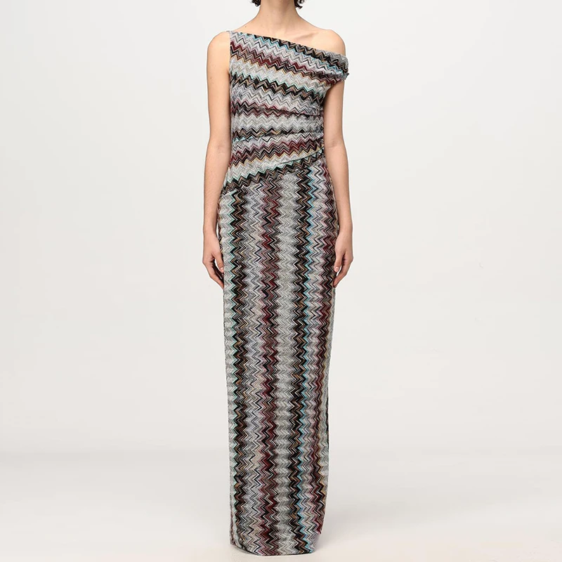 Nieuwe Vrouwen Zomer Mouwloze Sexy Hollow Out Maxi Jurken Chic Afdrukken Patchwork Casual Feestjurk Eenvoudige Dames 2026 Vestido