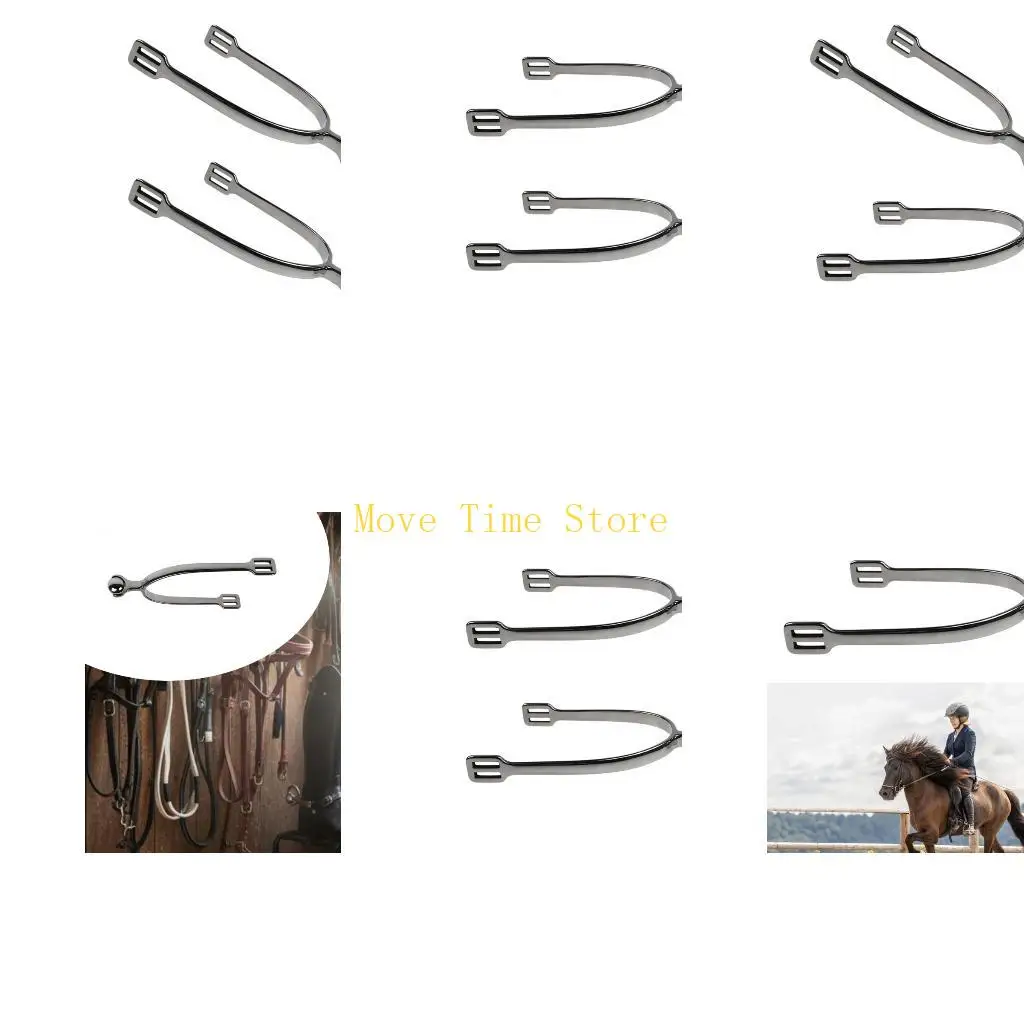 

92ME Stainless Steel Horse Spurs Chrome Coated Neck Professional Cycling Gear for Men