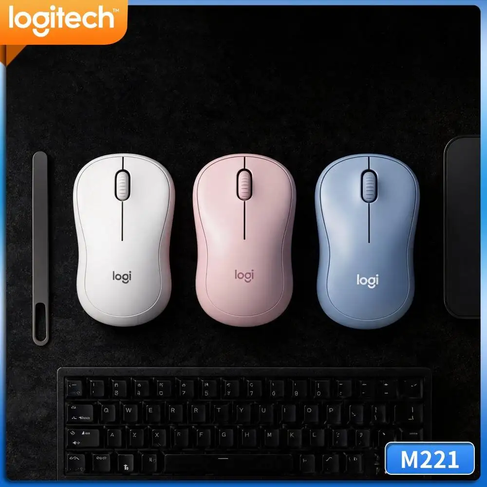 Logitech M221 Quiet Optical Mouse,Portable Light Body,10‑Meter Coverage,Noise‑Free Clicks,For Office Study Home Scenarios