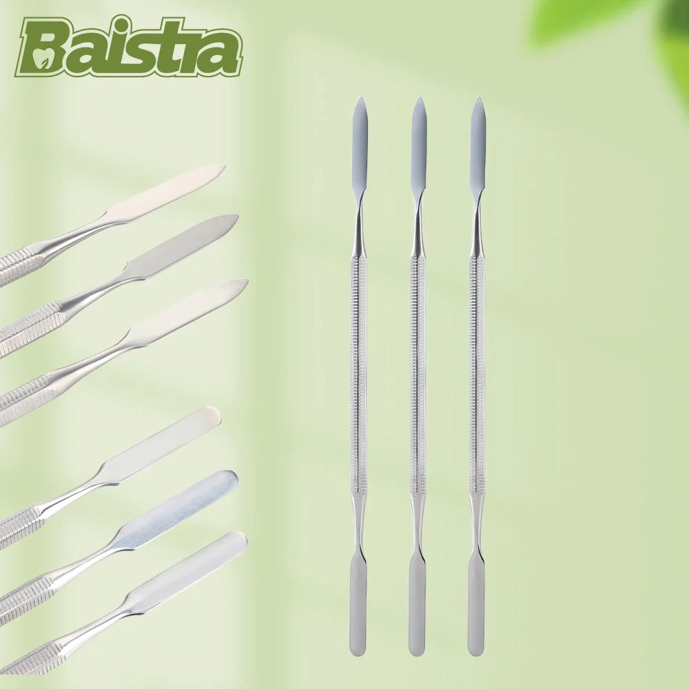 

10 Pcs/Pack BAISTRA Dental Stainless Steel Mixing Spatula Tool Dental Mixing Stick Color Tools