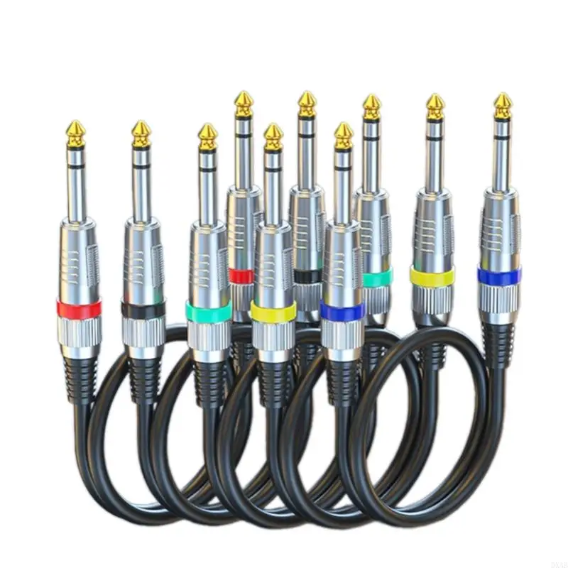 30cm-10m Long 6.35mm Stereo Sound Cable Male to Male Connectors Wire Line for Live Performances and Studio Recording