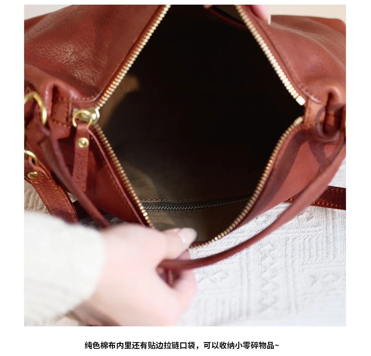 PNDME Wochenend- und Alltags-Partyhandtasche, handgefertigt, aus pflanzlich gegerbtem Rindsleder, Damenhandtasche, modisch, lässig, luxuriös, aus echtem Leder, Umhängetasche. – Detail 20