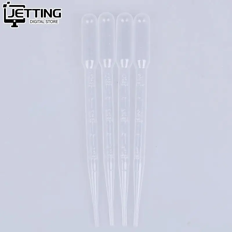 4Pcs 3Ml Laboratorium Gereedschap Pipetten Plastic Wegwerp Afgestudeerd Pasteurpipet Dropper Polyethyleen Makeup Tools