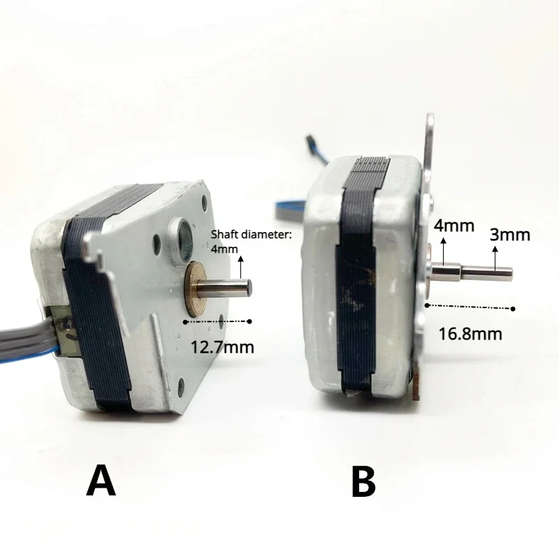 1PC Micro 42MM Stepper Stepping Motor with Belt Pulley/ Copper Gear 2-phase 4-wire for Paper Feed EPSON Epson Printer