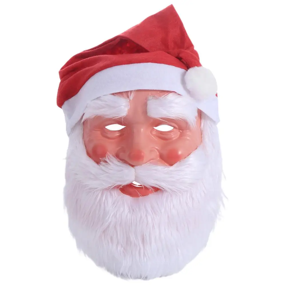 

Face Cover Santa Claus Beard Mask Hat Set 3D Cosplay Props Christmas Decoration Muffler Cartoon Cosplay Accessories Unisex