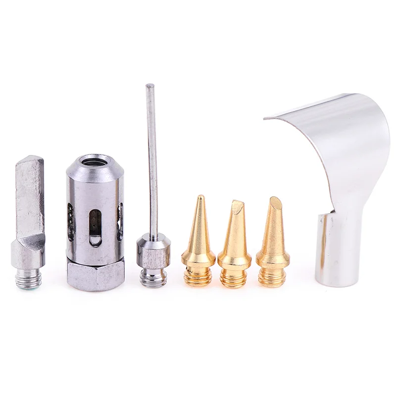 5Pcs HS-1115K Butane Gas Soldering Iron Kit Welding Kit Torch Pen Tool / 1Pc Copper+Iron Gas Welding Kit Gas Soldering Iron Head
