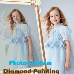 Photo Custom Diamond Embroidery Full Round Crystal Diamond Painting Cross Stitch Diamond Mosaic Kits Birthday Gift Home Decor