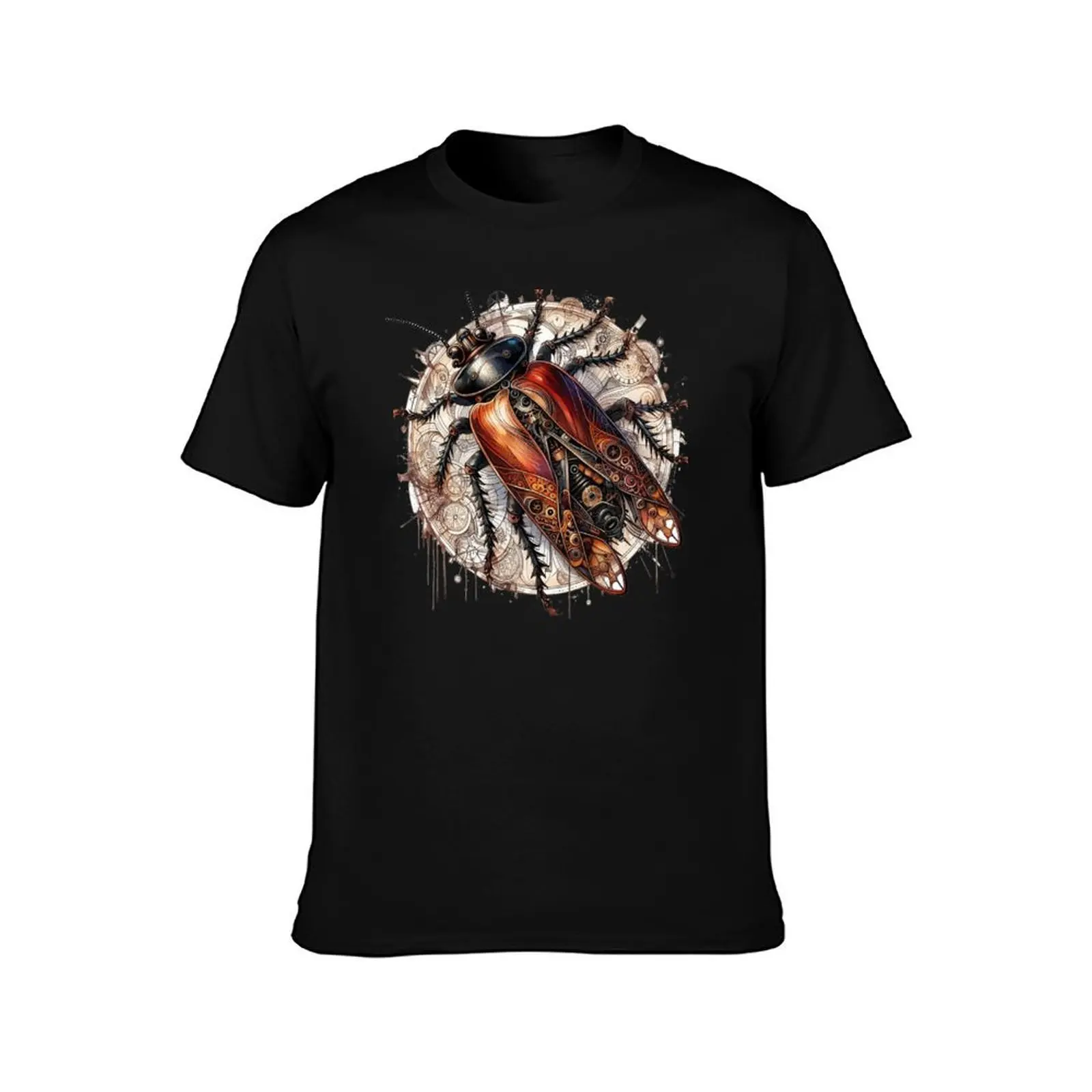 Steam Punk Cockroach T-Shirt Basic Solid Tee for Daily Use T-Shirt