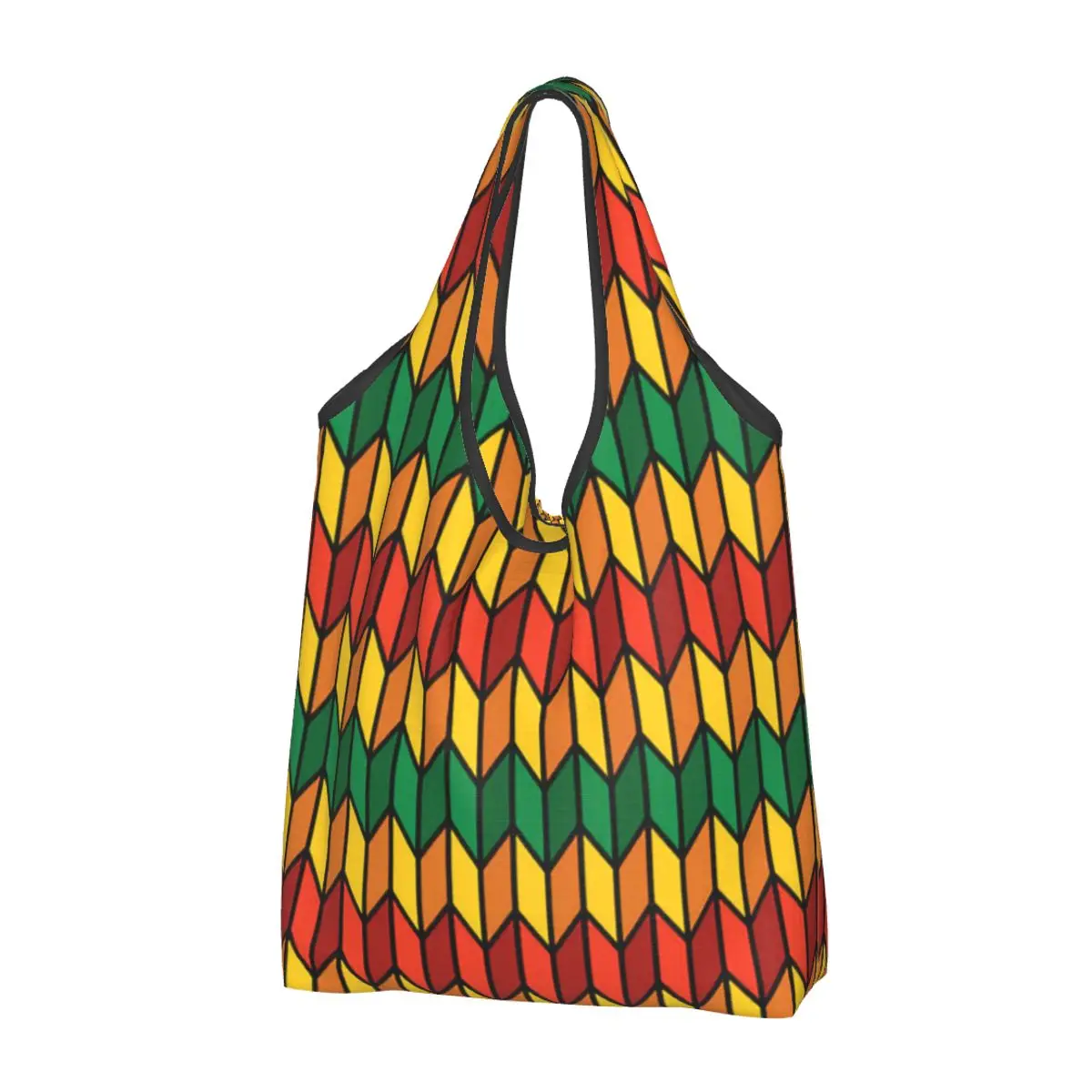 Custom Recycling Ethiopian Habesha Art Shopping Bag Women Tote Bag Portable Grocery Shopper Bags